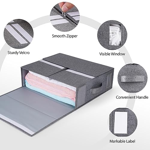 Linen Closet Organizer for Bed Sheets, Duvets, Blankets