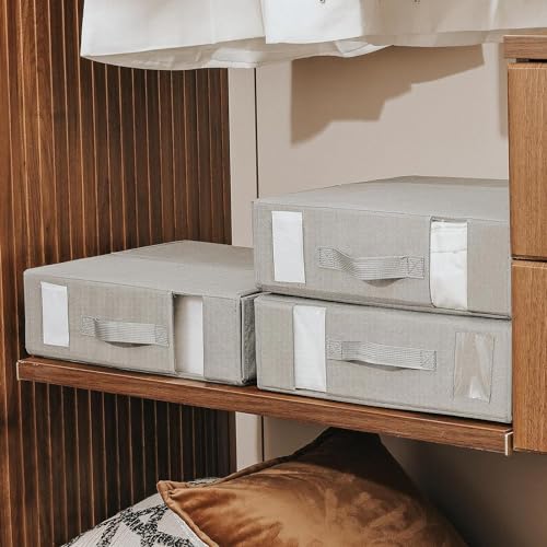 DIMJ Bed Sheet Organizers 8 Pack, Grey, Queen/King Size