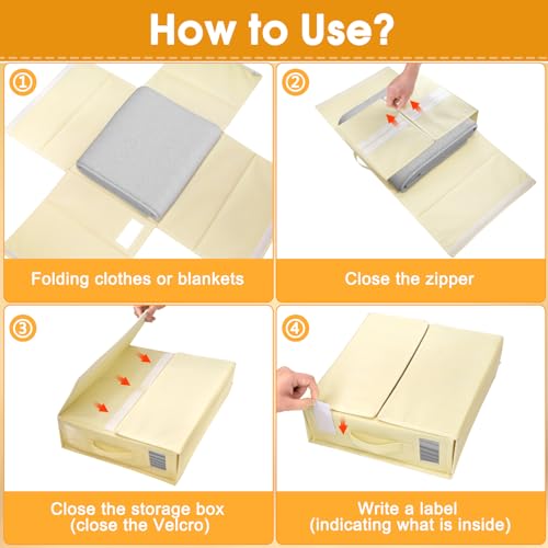 Bed Sheet Storage Organizer Set for Linen Closet