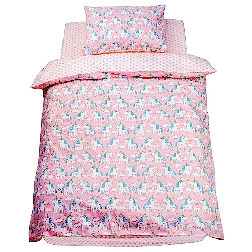 3-Piece Crib Bedding Set for Girls, Toddler-sized