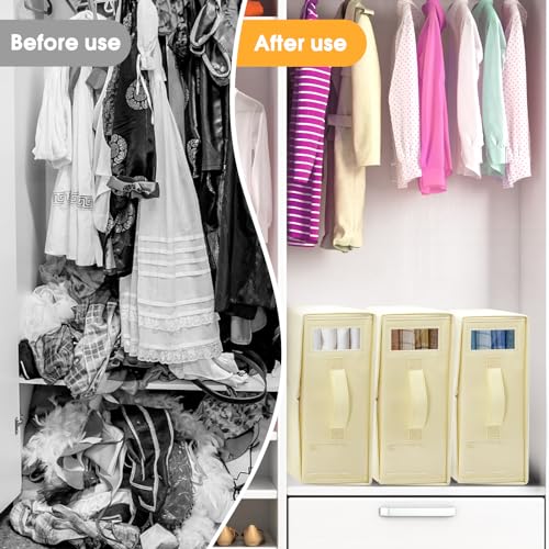 Bed Sheet Storage Organizer Set for Linen Closet