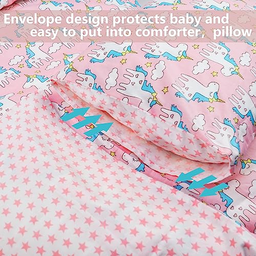 3-Piece Crib Bedding Set for Girls, Toddler-sized