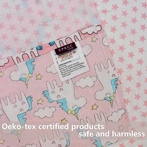 3-Piece Crib Bedding Set for Girls, Toddler-sized