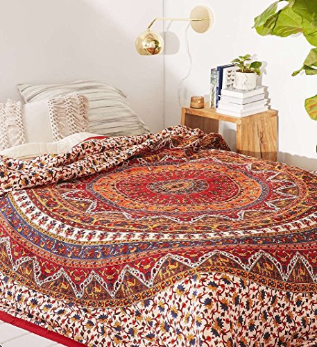 Bohemian Mandala Wall Tapestry for Bedroom, 54x84 Inches