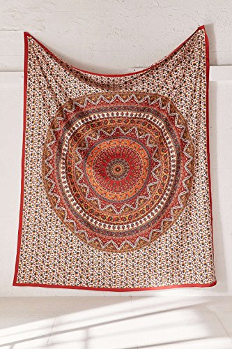 Bohemian Mandala Wall Tapestry for Bedroom, 54x84 Inches