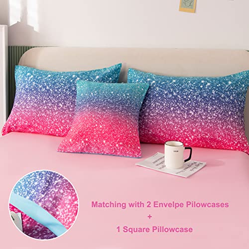 Colorful Rainbow Girls Twin Size Comforter Bedding Set