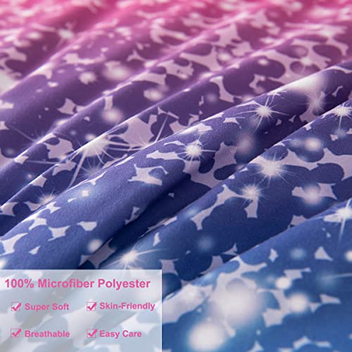 Colorful Rainbow Girls Twin Size Comforter Bedding Set