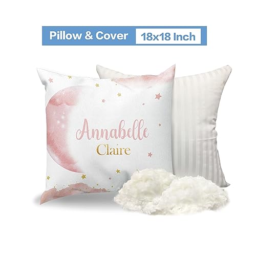 5 Piece Personalized Baby Girl Crib Set, Moon Bear