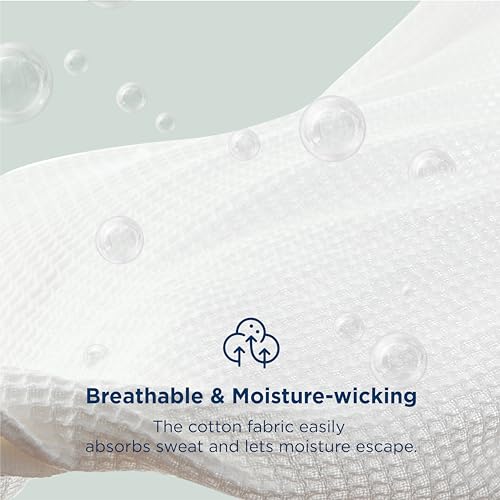 King Size Cotton Waffle Weave Blanket - Lightweight & Breathable