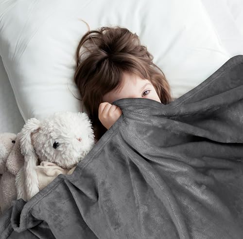 Luxury Grey Fleece Blanket Queen Size - Soft