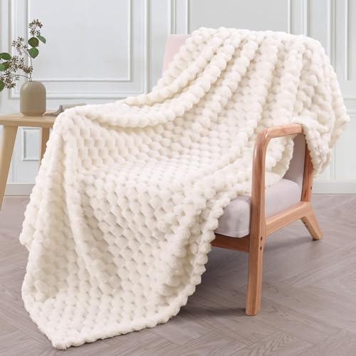 Stylish Extra Large Jacquard Throw Blanket, Clouds Design