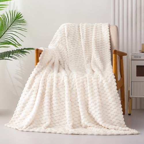 Stylish Extra Large Jacquard Throw Blanket, Clouds Design