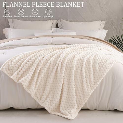 Stylish Extra Large Jacquard Throw Blanket, Clouds Design