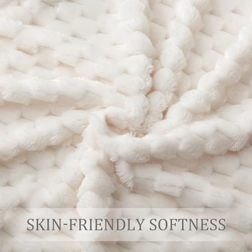 Stylish Extra Large Jacquard Throw Blanket, Clouds Design