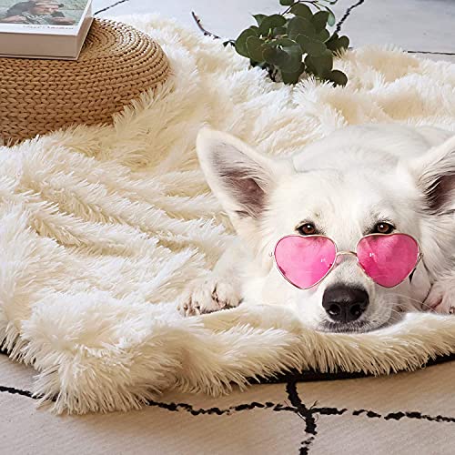 Soft Faux Fur Throw Blanket, Reversible & Cozy