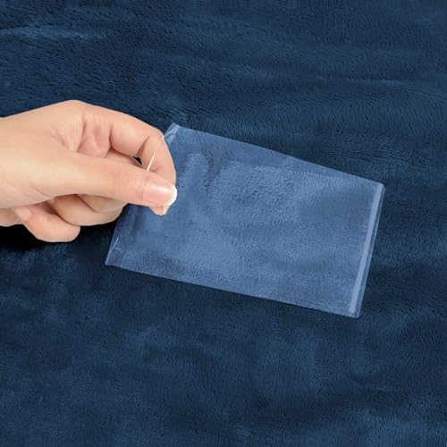 Navy Sherpa Blanket - 480GSM Thick Reversible Fleece