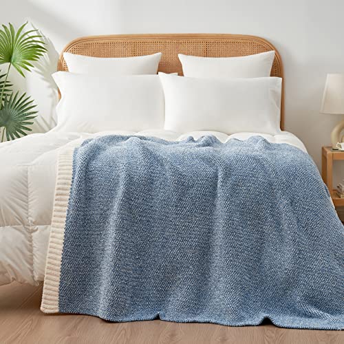 Heather Blue Snuggle Sac Soft Throw Blanket 50" x 60