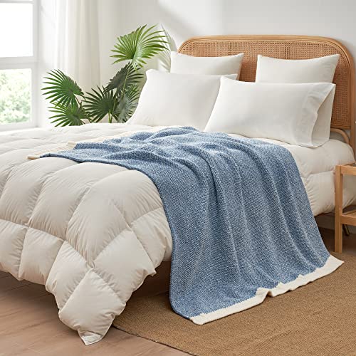 Heather Blue Snuggle Sac Soft Throw Blanket 50" x 60