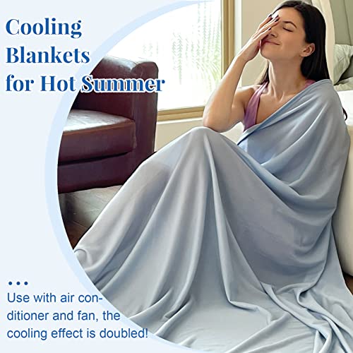 OMERAI Cooling Blanket Queen, Breathable Summer Soft Throw