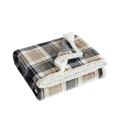 Eddie Bauer Reversible Sherpa Fleece Throw Blanket