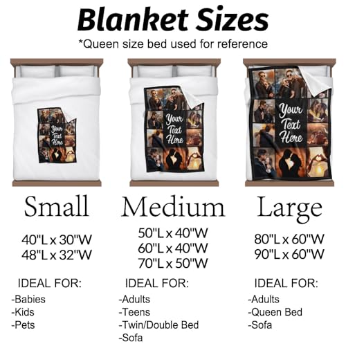 Personalized Photo Blanket for Valentines Day Gifts