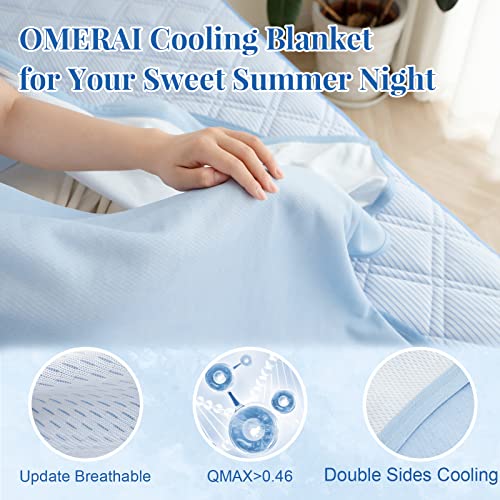 OMERAI Cooling Blanket Queen, Breathable Summer Soft Throw