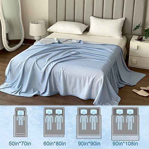 OMERAI Cooling Blanket Queen, Breathable Summer Soft Throw