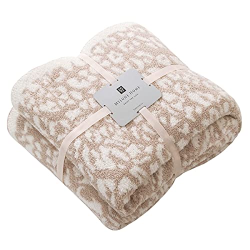 Ultra Soft Leopard Throw Blanket - Khaki (51x63)