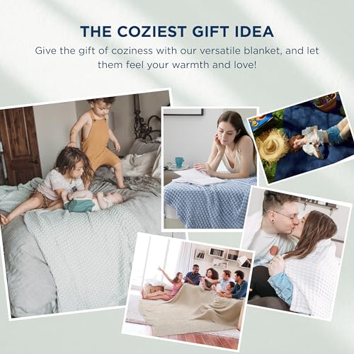 Luxury Ivory Queen Size Bamboo Blanket for Hot Sleepers