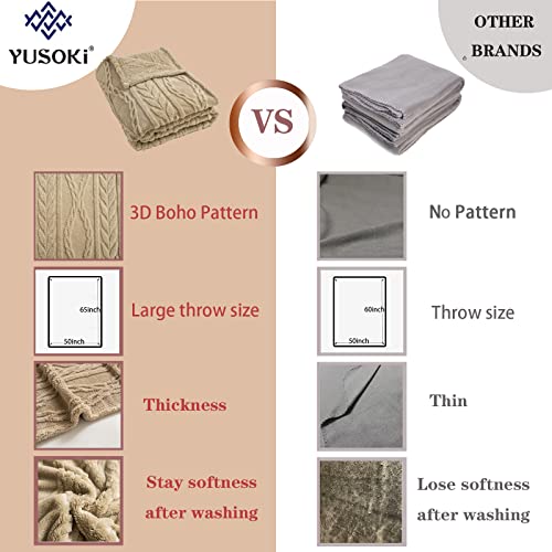 YUSOKI Sherpa Throw Blanket: Stylish, Soft, Cozy, Warm