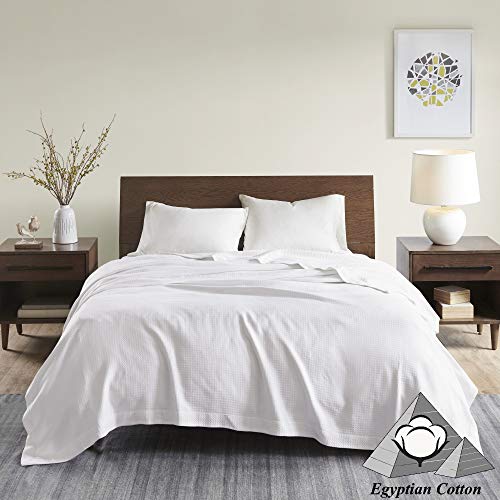 Madison Park Egyptian Cotton Luxury Blanket - White