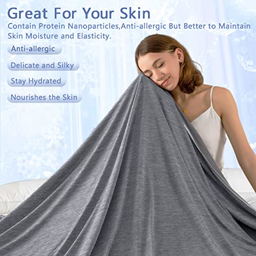 Queen Size Cooling Blanket for Hot Sleepers - Ultra-Light
