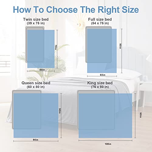 Queen Size Cooling Blanket for Hot Sleepers - Ultra-Light