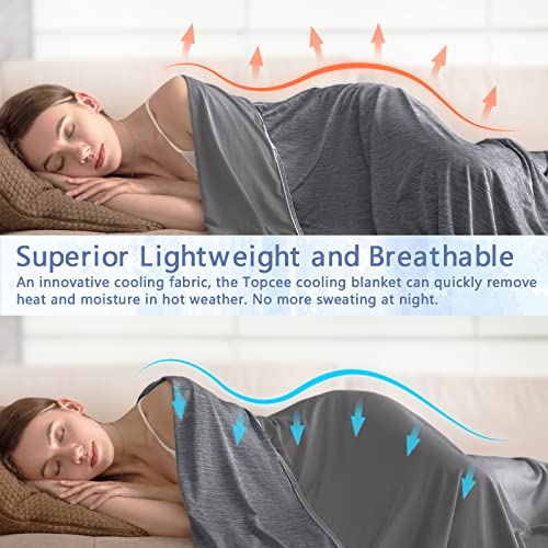 Queen Size Cooling Blanket for Hot Sleepers - Ultra-Light
