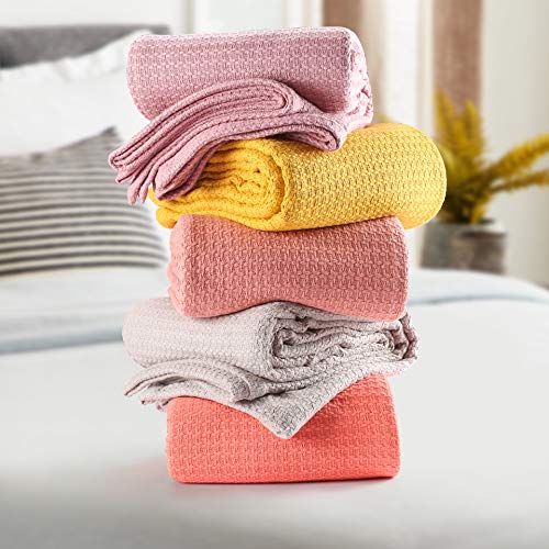 BELIZZI HOME Cotton Thermal Blanket Full Queen Charcoal