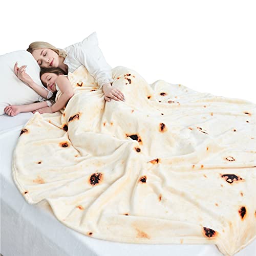 Burritos Tortilla Throw Blanket - Soft Flannel Taco