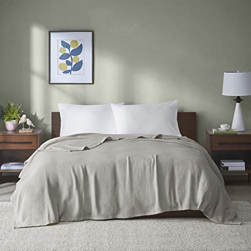 Luxury Cotton Blanket - Grey King Size 108x90
