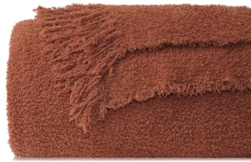 Soft and Cozy Fringe Throw Blanket for Indoor & Outdoor