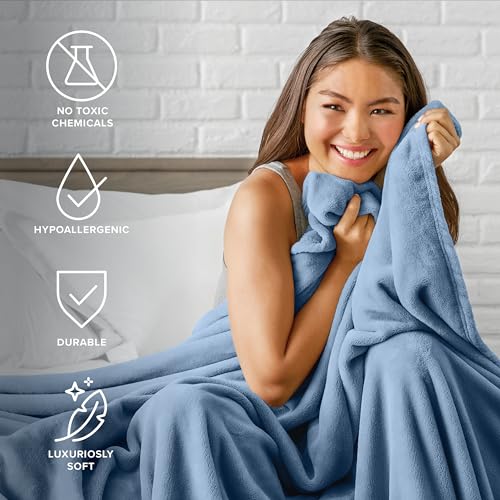 Ultra Soft Fleece Blanket for Bed, Sofa, Travel