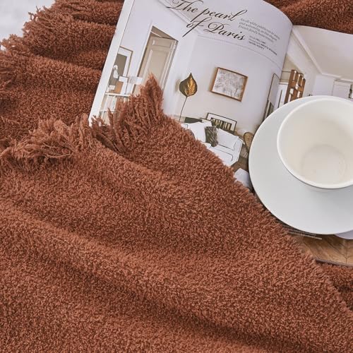Soft and Cozy Fringe Throw Blanket for Indoor & Outdoor