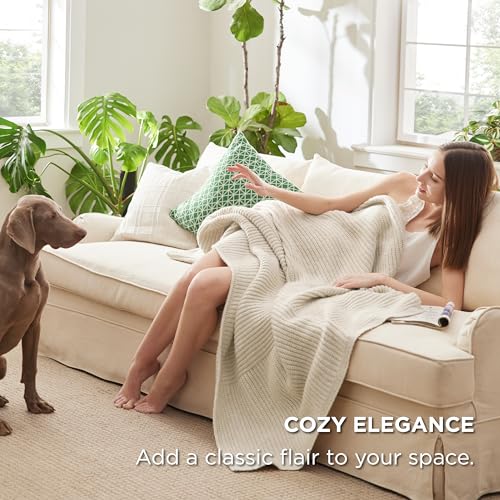 Bedsure Knitted Throw Blanket - Soft Cozy & Lightweight