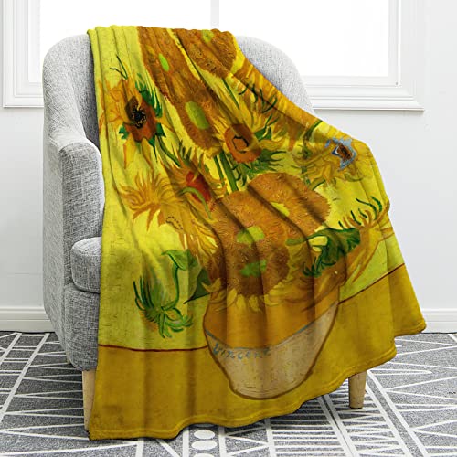 Vincent Van Gogh Sunflowers Blanket for Home Decor