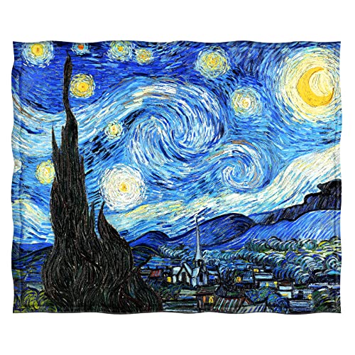 Starry Night Throw Blanket - Abstract Theme Decor