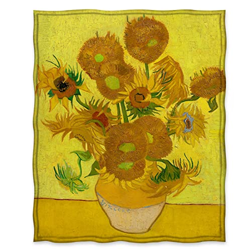 Vincent Van Gogh Sunflowers Blanket for Home Decor