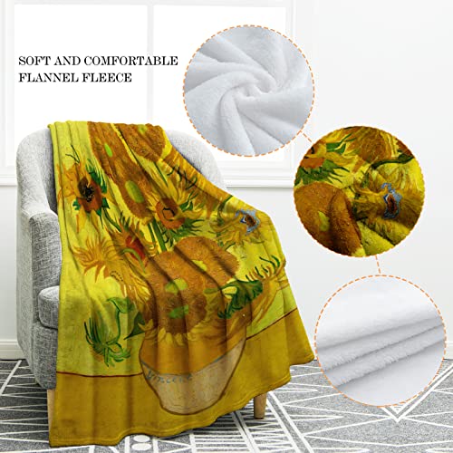 Vincent Van Gogh Sunflowers Blanket for Home Decor