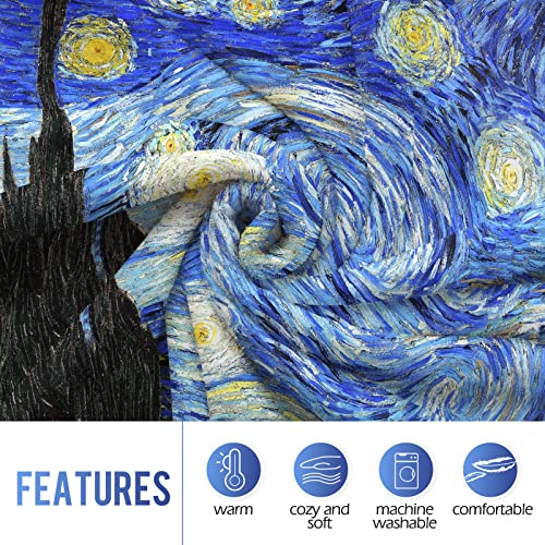 Starry Night Throw Blanket - Abstract Theme Decor