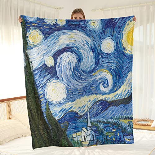 Vincent Van Gogh Starry Night Blanket for Home Décor