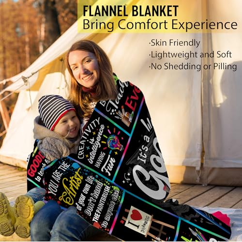 Velivn Artist Gifts - Soft Fannel Throw Blanket