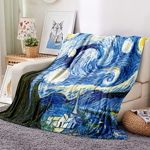 Vincent Van Gogh Starry Night Blanket for Home Décor