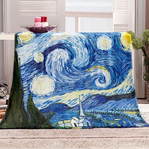 Vincent Van Gogh Starry Night Blanket for Home Décor